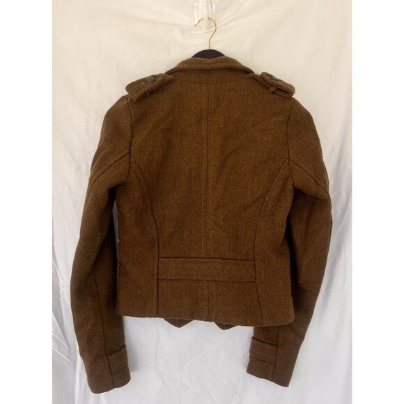 ZARA Trafaluc British Collection Wool Military Peacoat Jacket M Preppy Academia - Picture 5 of 10